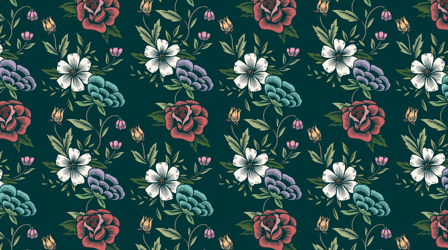 Vintage Floral - Blue